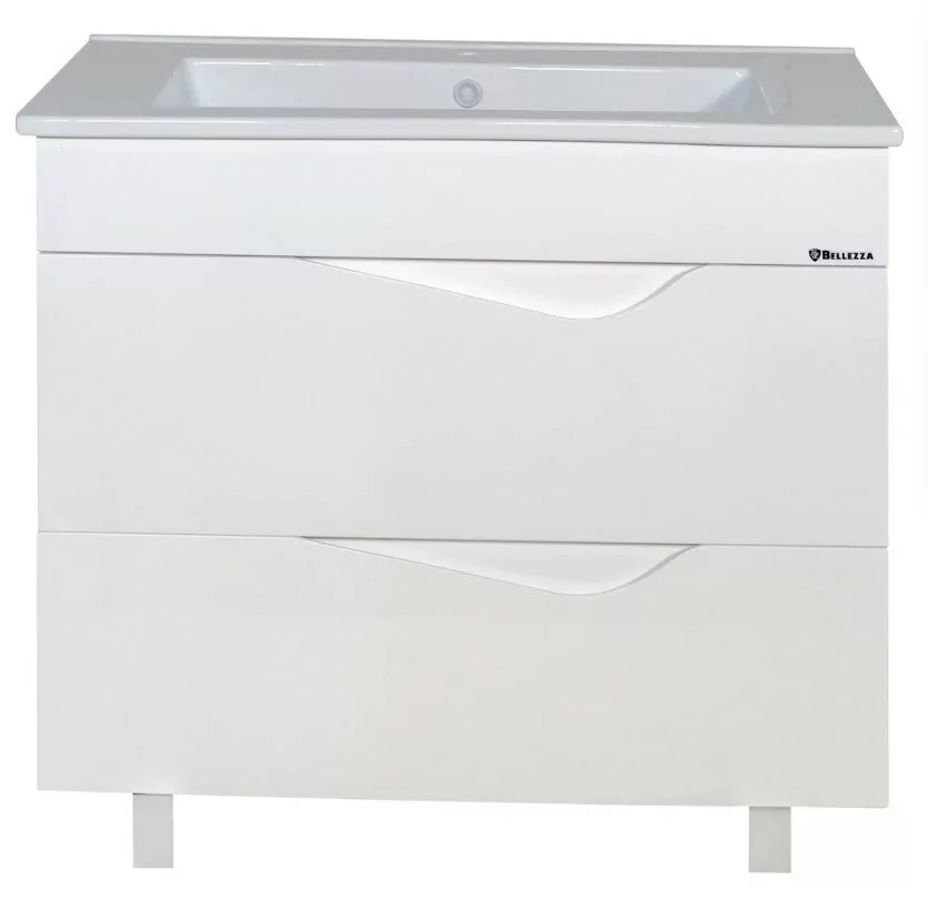 Тумба с раковиной Bellezza Эйфория 85 напольная, белая