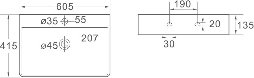 Раковина SantiLine SL-1003MB накладная, черный матовый