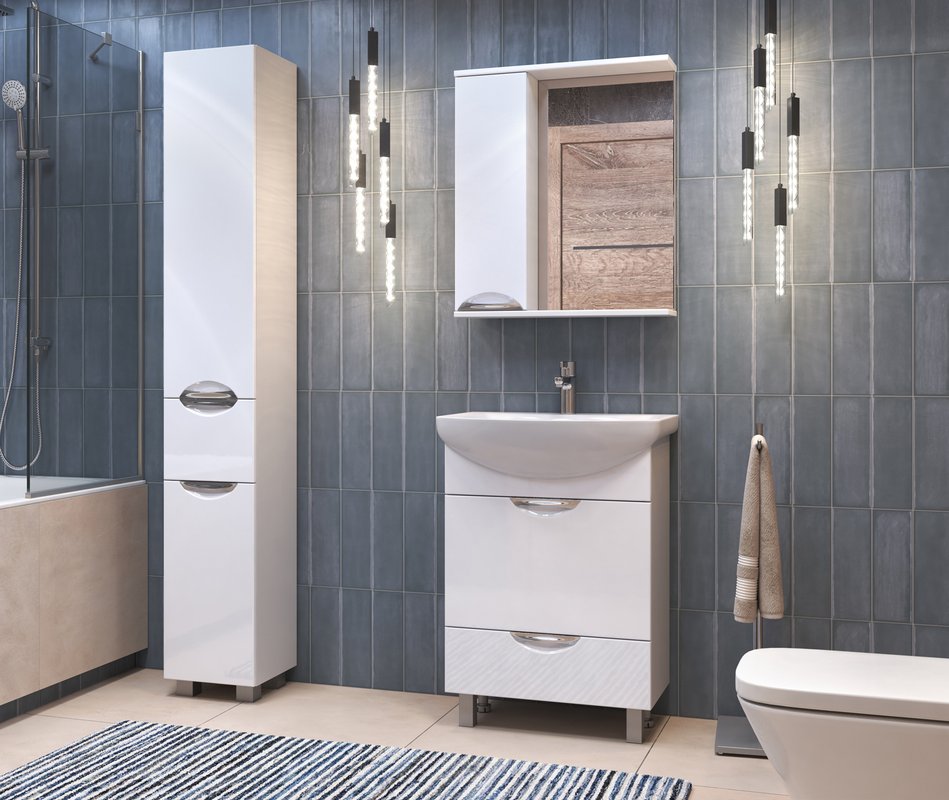 Зеркало со шкафчиком Vigo Callao 60 L, белый