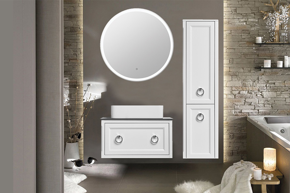 Пенал ASB Woodline Рома 40 R подвесной, белый