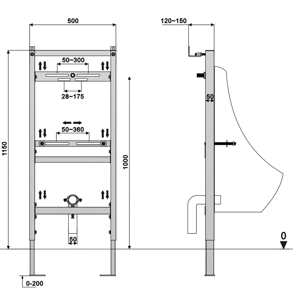 Инсталляция для подвесного писсуара IBERICA BLANCA Urinario (IB.004UR)