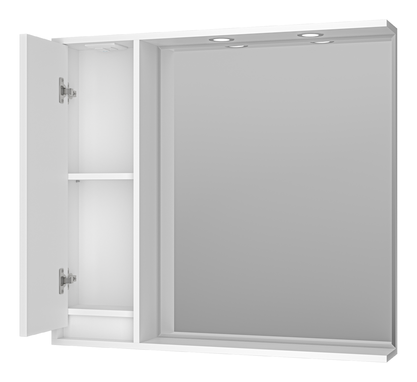 Зеркало с шкафчиком Brevita Balaton 90 L, белый