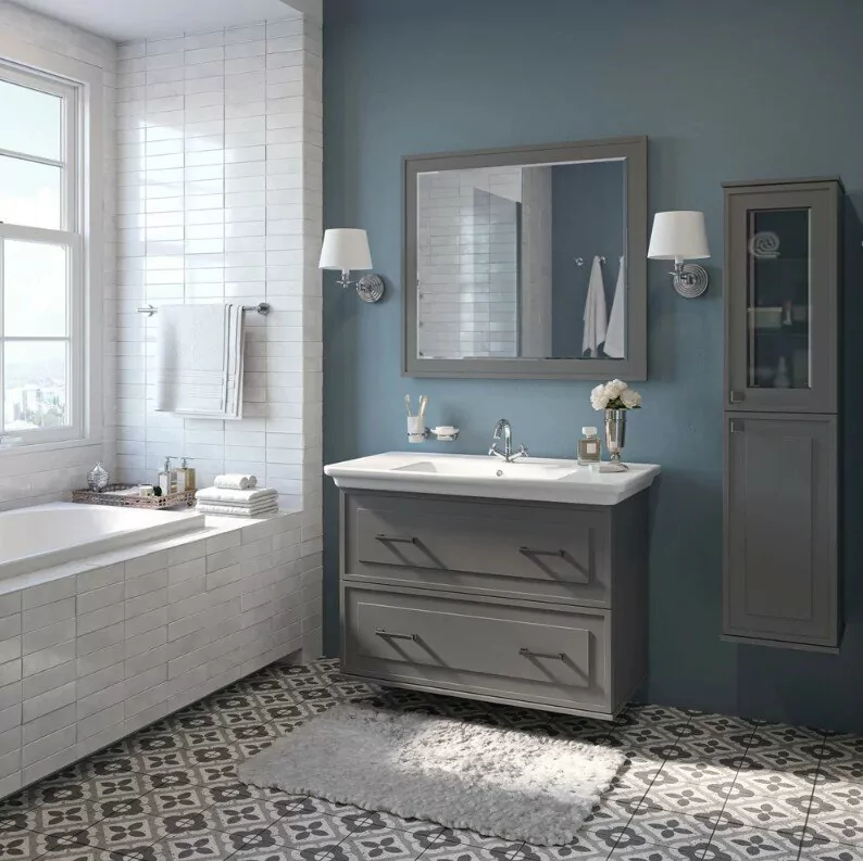 Пенал Sanflor Модена 34 R подвесной, серый матовый