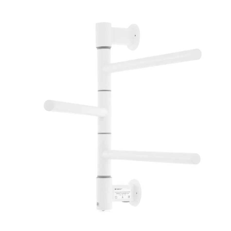 Полотенцесушитель электрический Energy I chrome G3K 44х40 поворотный, белый матовый