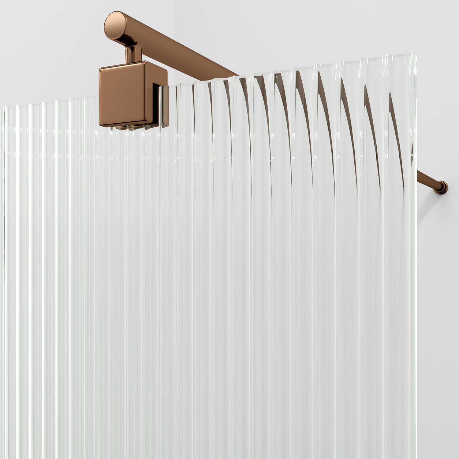 Душевая перегородка WasserKRAFT Rur 30W39RG-FL, розовое золото