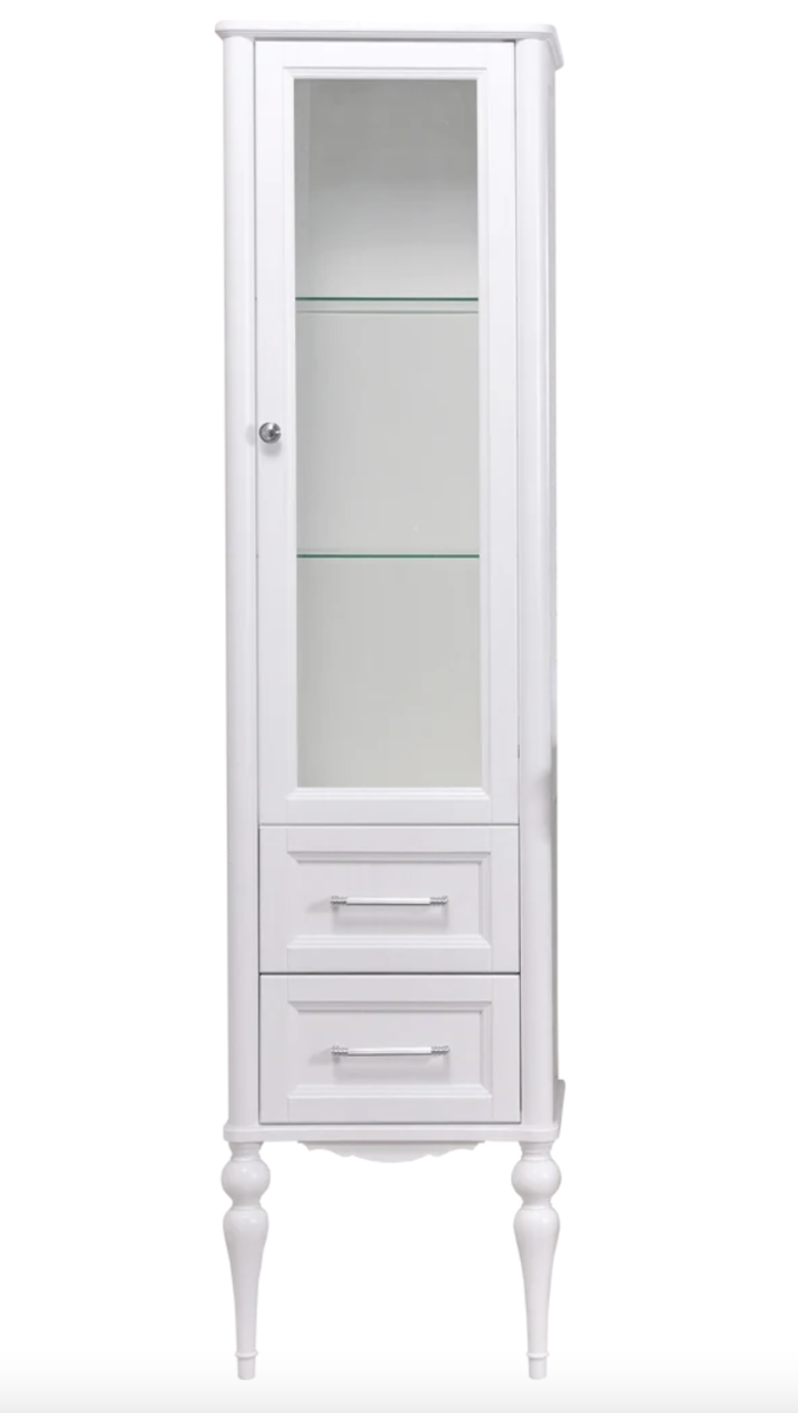 Пенал напольный ValenHouse Эстетика 50 R белый, хром