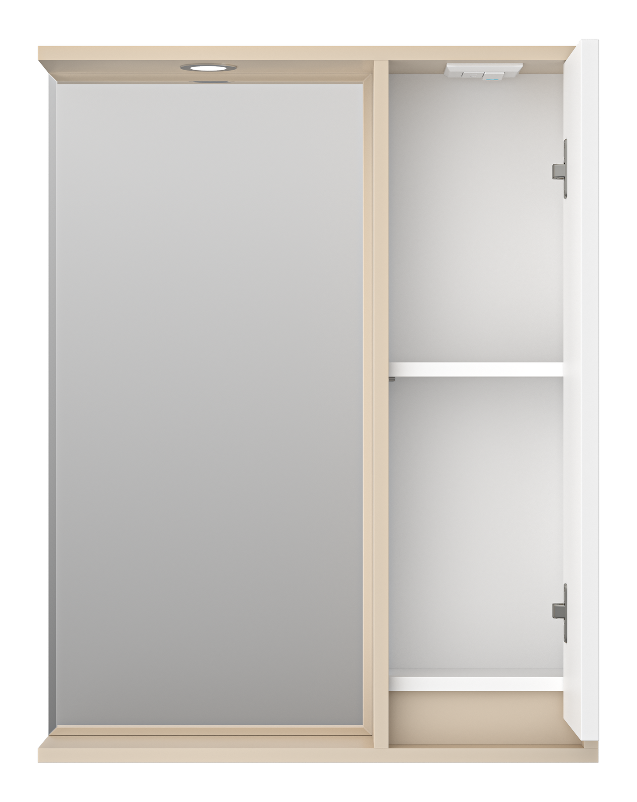 Зеркало-шкаф Brevita Balaton 65 R, белый/бежевый