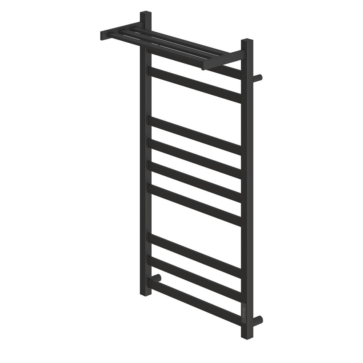 Полотенцесушитель электрический APEXTERMO Terra TR01105BM 1000x500 с полкой, черный матовый