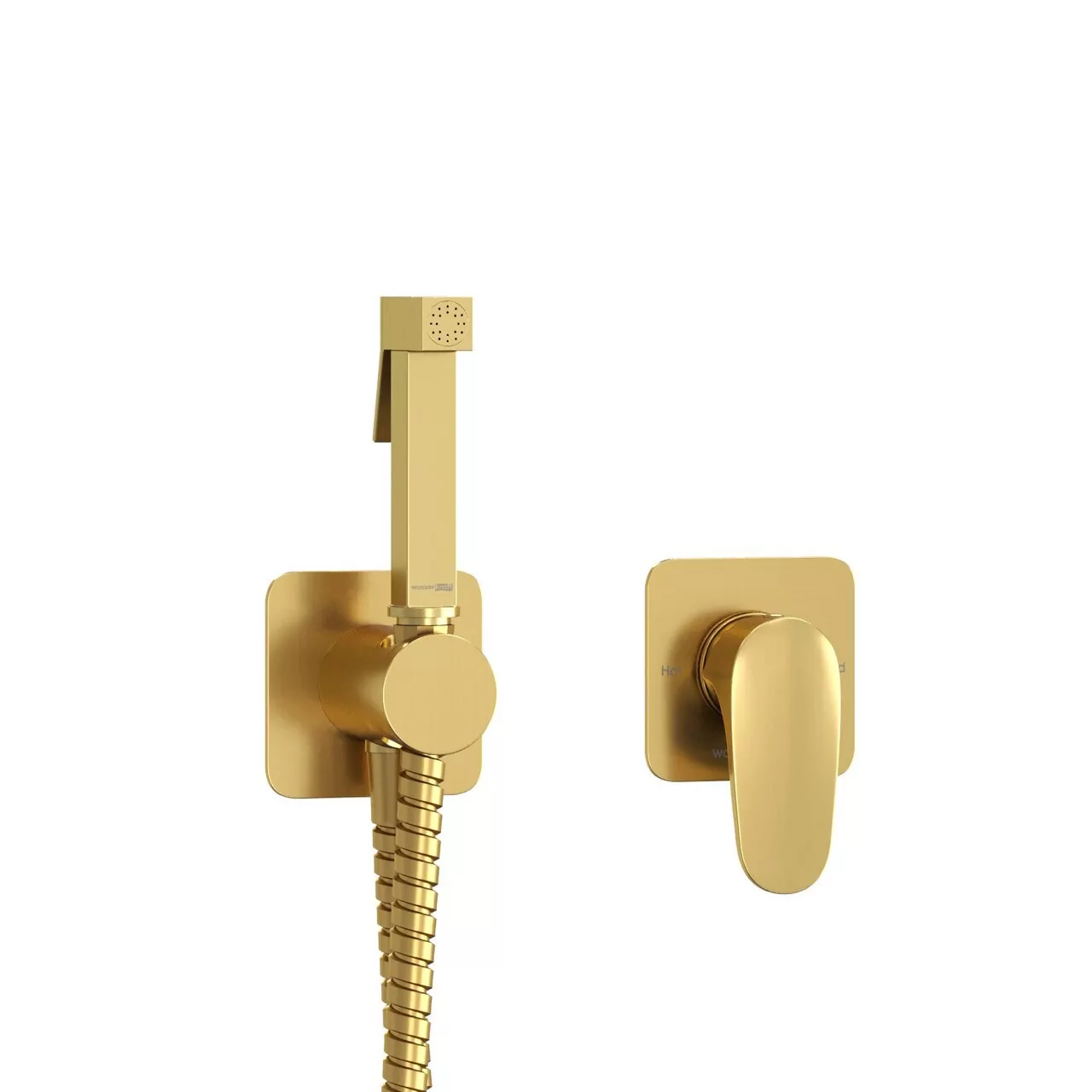 Смеситель с гигиеническим душем WasserKraft Havel A3651.285.237.213 матовое золото