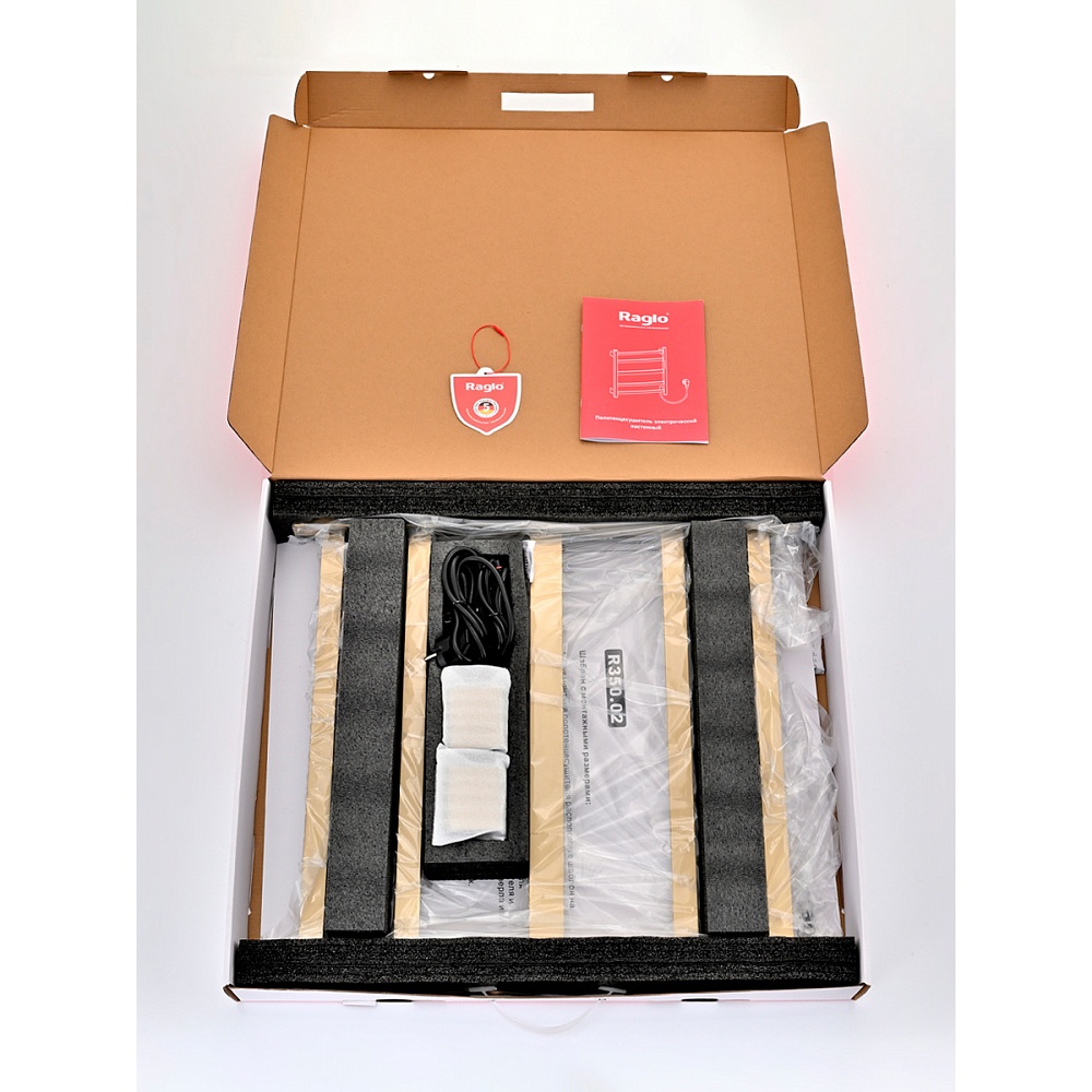 Полотенцесушитель электрический RAGLO R350.02.03 сенсорный с терморегулятором, сатин золотой