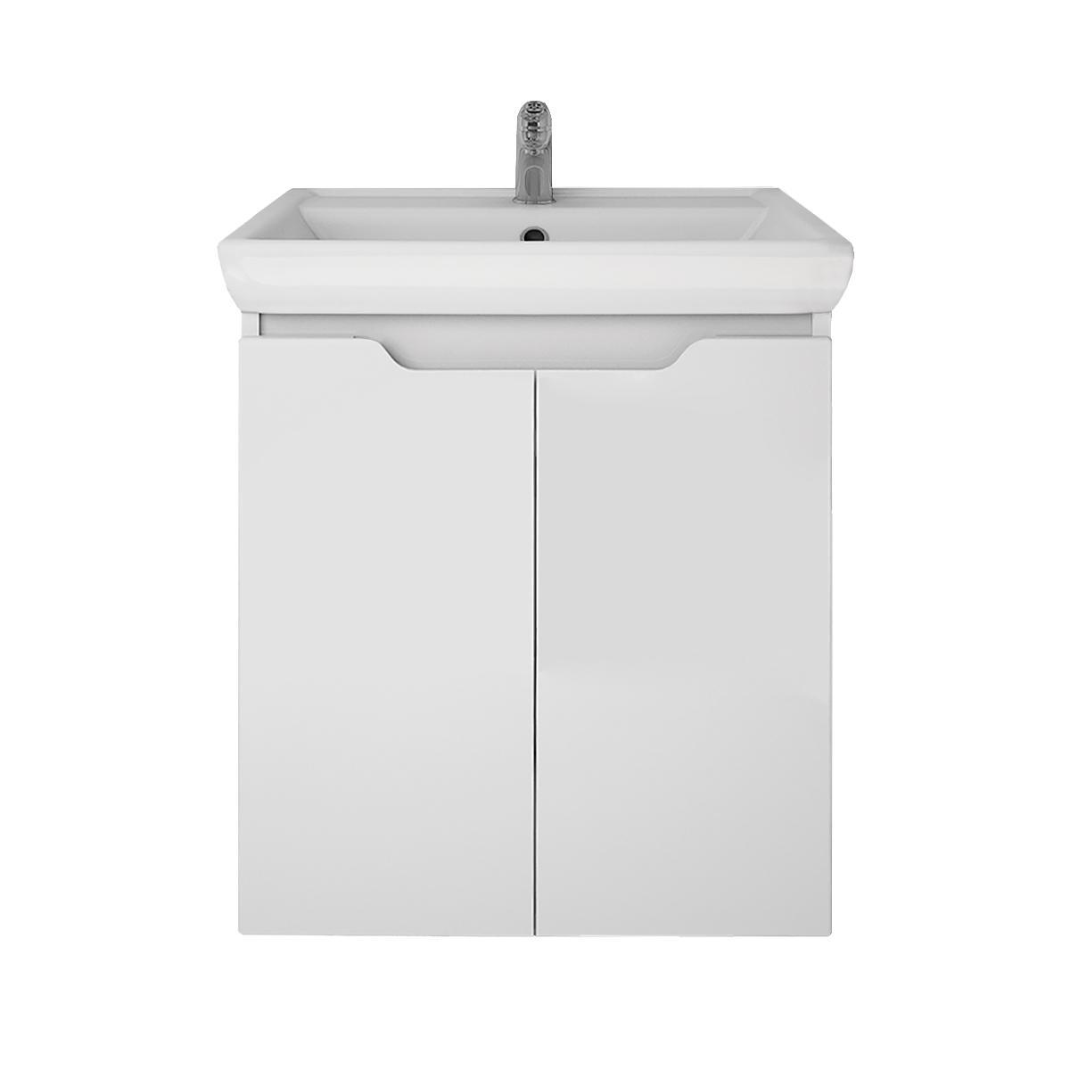 Тумба с раковиной напольная Dreja Q Plus (D) 55 см, белый