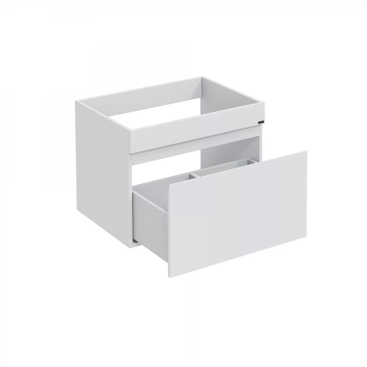 Тумба подвесная Санта Марс 68 с раковиной Юпитер 1300 под стиральную машину, 1 ящик, левая, белая