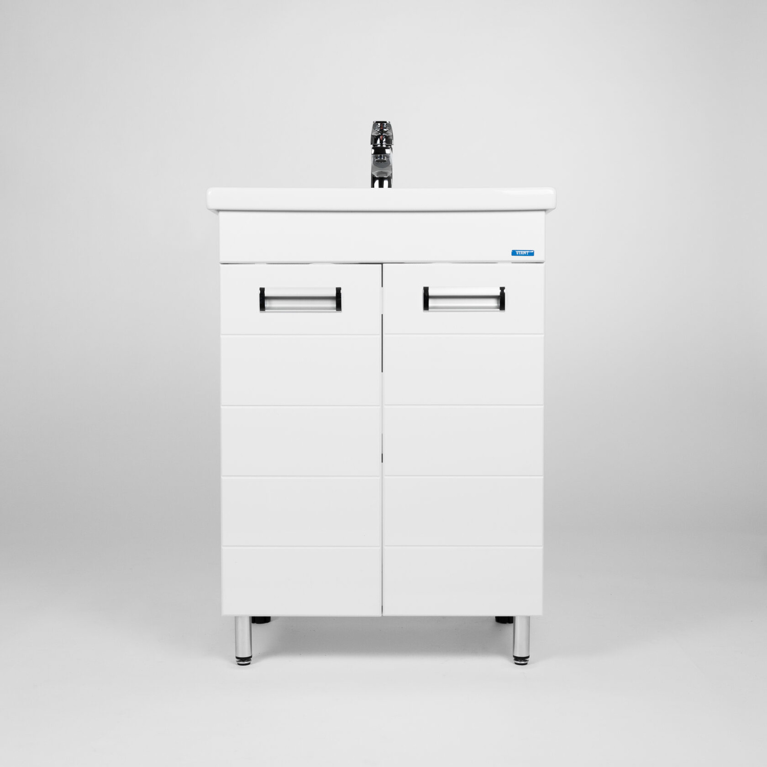 Тумба напольная Viant Вена 60 с раковиной Como 60, белый