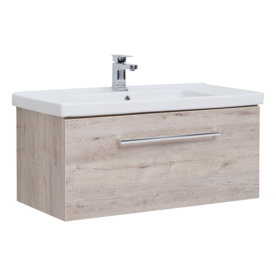 Тумба с раковиной подвесная Dreja Big Inn 80 см, дуб кантри