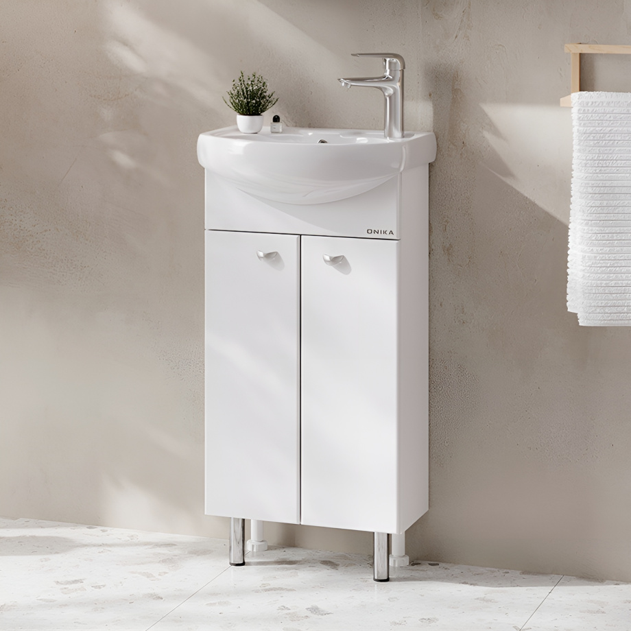 Тумба с раковиной Onika Азов 40.10 напольная, белая