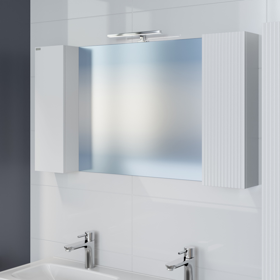 Зеркало-шкаф Санта Вега 120 свет, белый