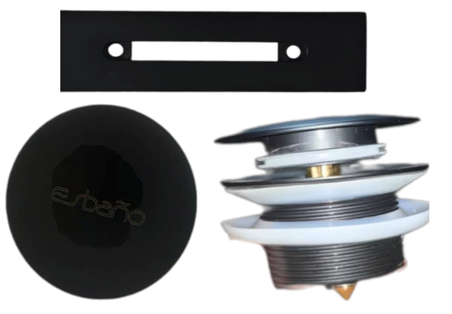Накладки сменные на слив-перелив Esbano DRAIN SET (Matt Black)