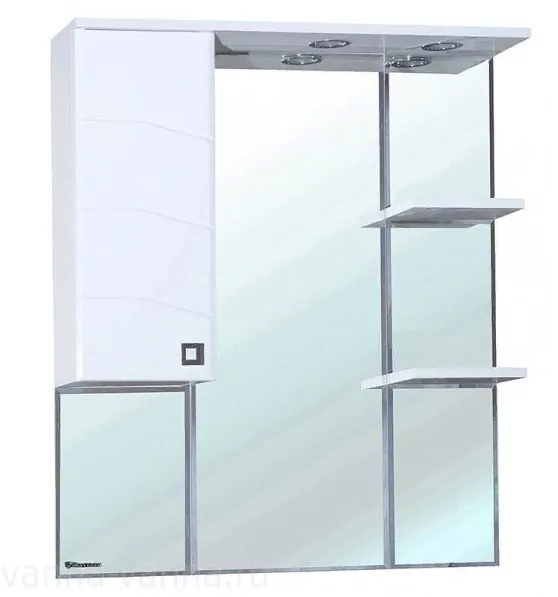 Зеркало с шкафчиком Bellezza Джулия 85 L свет, белый