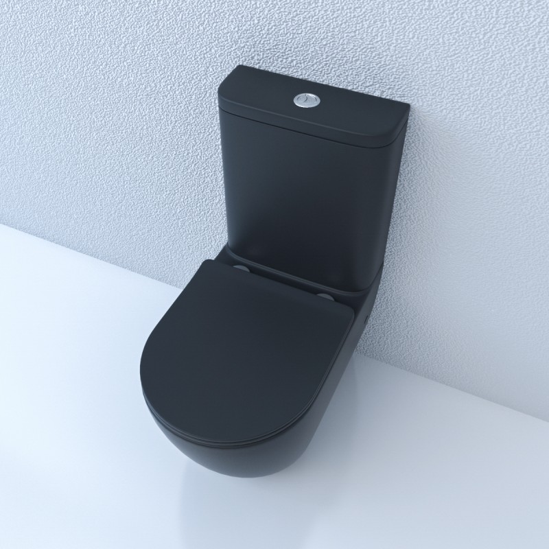 Унитаз напольный Esbano FORTEX-N (Matt Black) 610x360x810