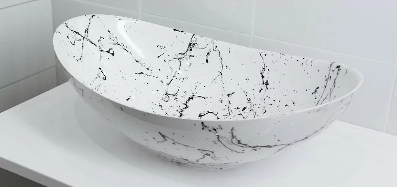 Раковина Stella Polar Орион 58 белый мрамор