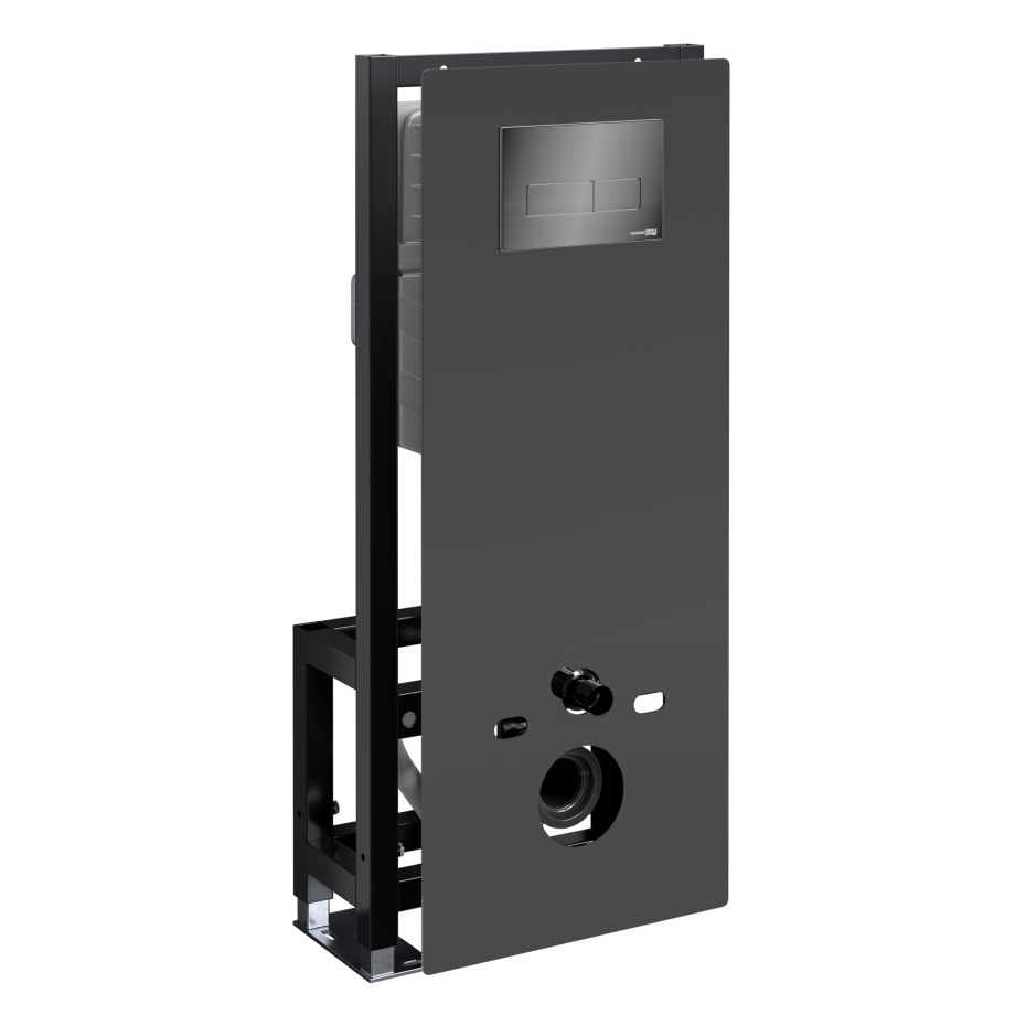Инсталляция WasserKraft Glan 66TLT.010.ME.BL.PB03 для подвесного унитаза, с кнопкой
