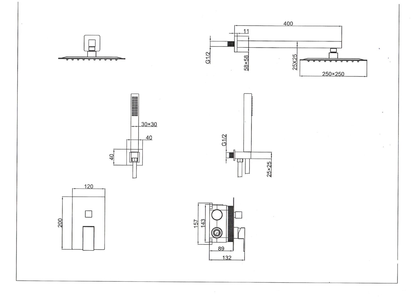 Душевой комплект SantiLine SL-9018 хром