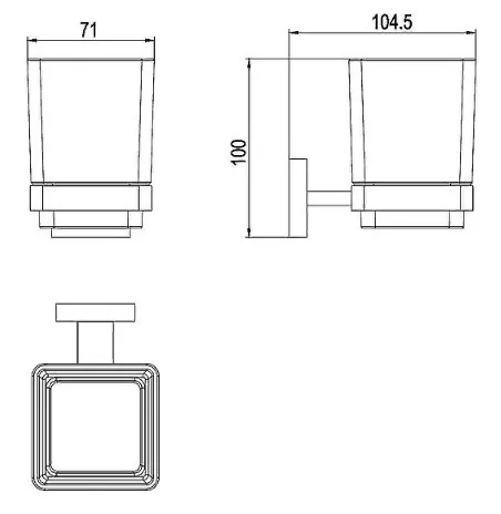 Стакан для щеток Timo Selene 10033/00 хром