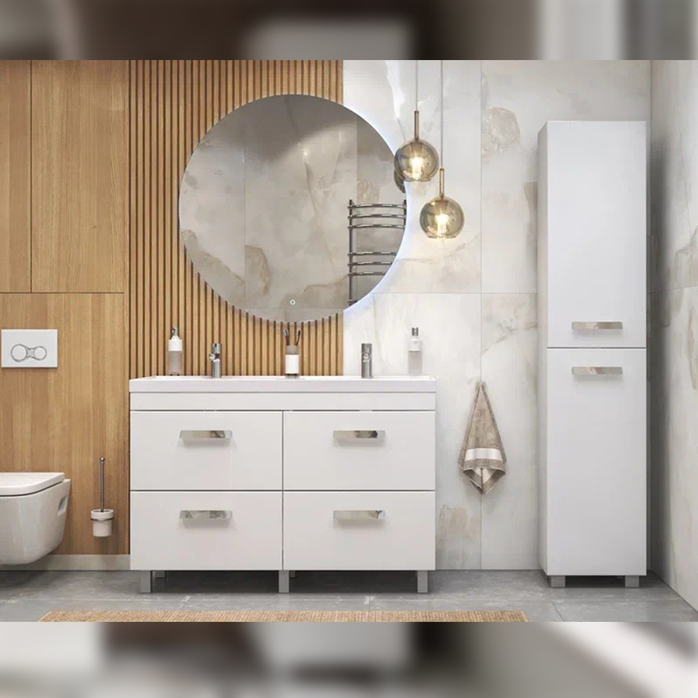 Пенал Velvex Orlando 40 см, белый матовый