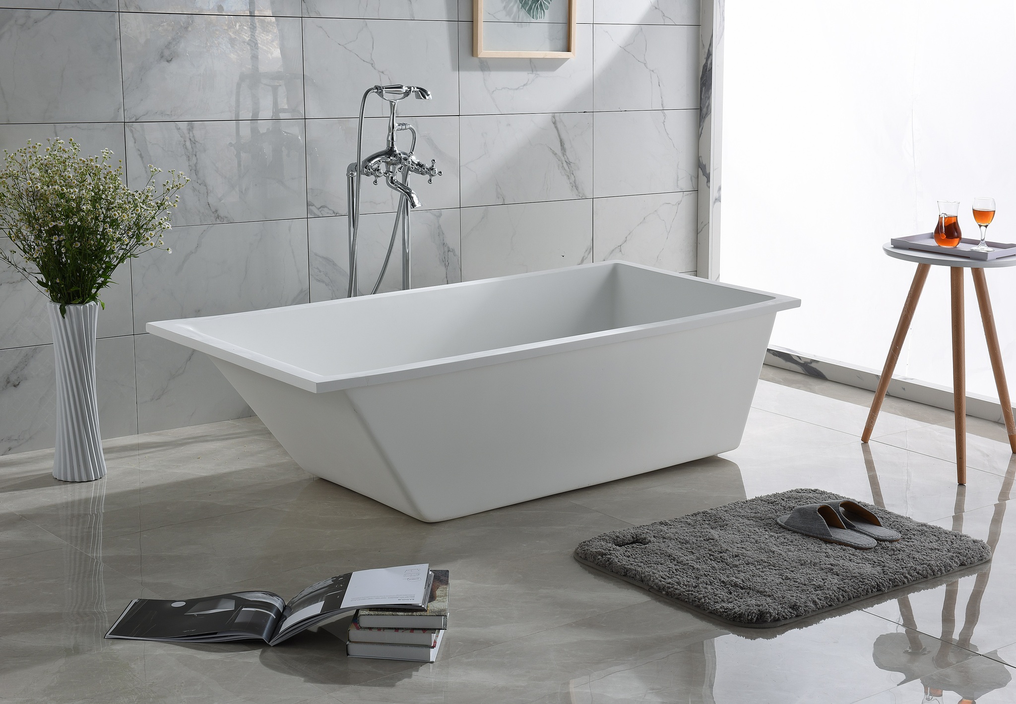 Ванна из искусственного камня Timo solid ANNELI1675 (1675*735*480)