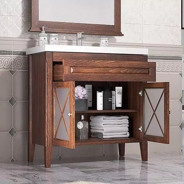 Мебель для ванной Opadiris Палермо 80 комплект, напольный, светлый орех