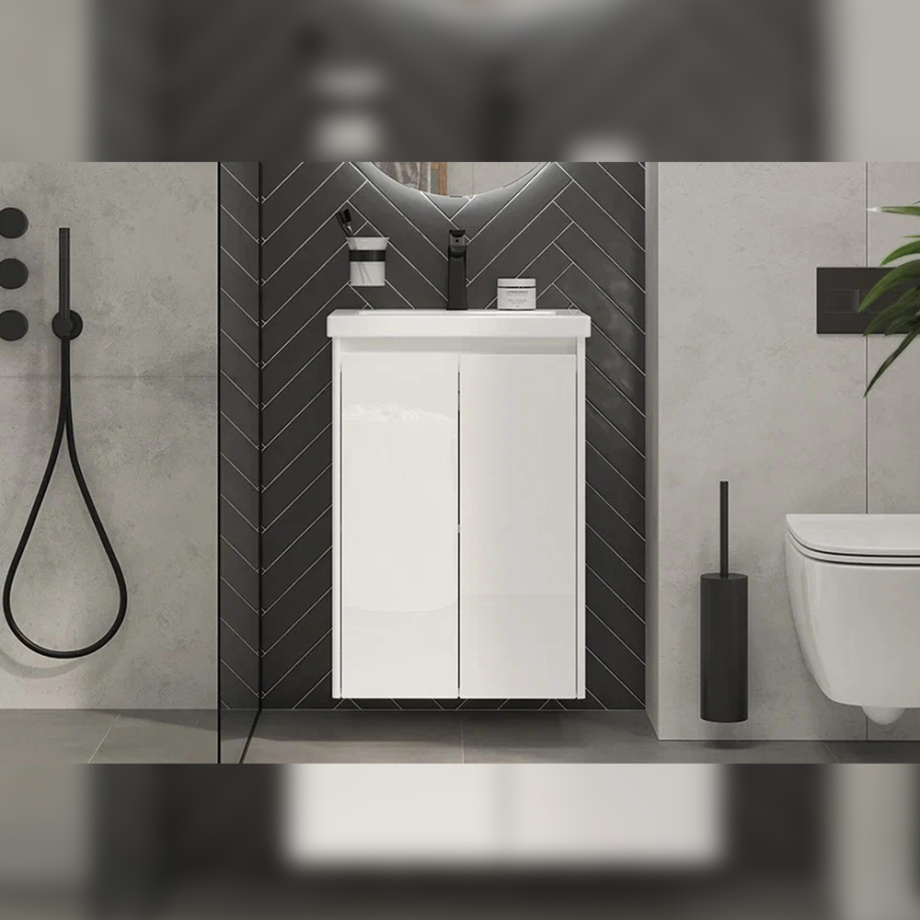 Тумба с раковиной подвесная Velvex Klaufs tp.KLA.COM.50.2D, 50 см