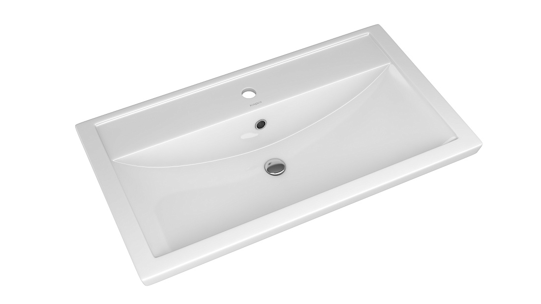 Тумба подвесная SanStar Riana 80 с раковиной Фостер 80, gold kraft