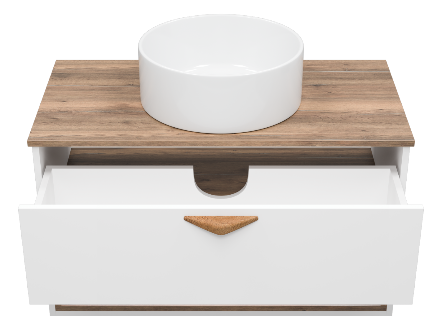 Тумба с раковиной Brevita Bergen 90 с подсветкой подвесная, белый