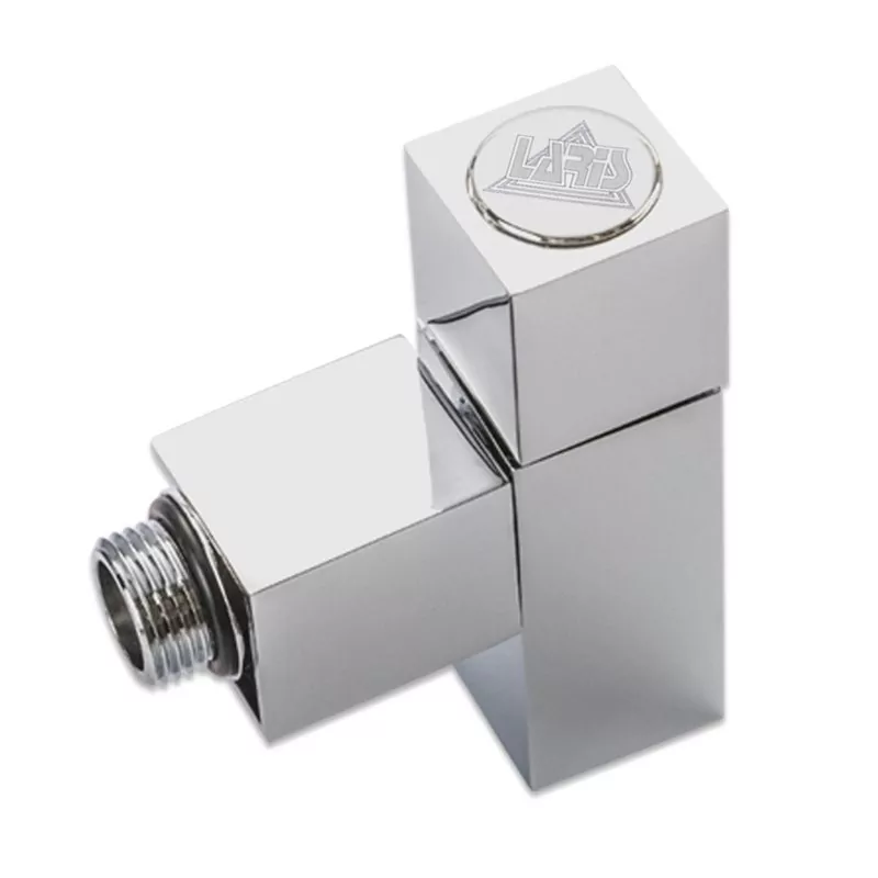 Вентиль угловой Laris 1/2"х1/2" ш/ш  для п/с хром, квадратный LX-858SCH0404 2 шт.