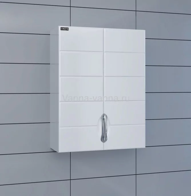 Шкаф навесной Санта Родос 60х80 две двери, белый