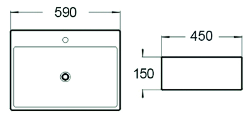 Раковина SantiLine SL-1002 накладная, белая