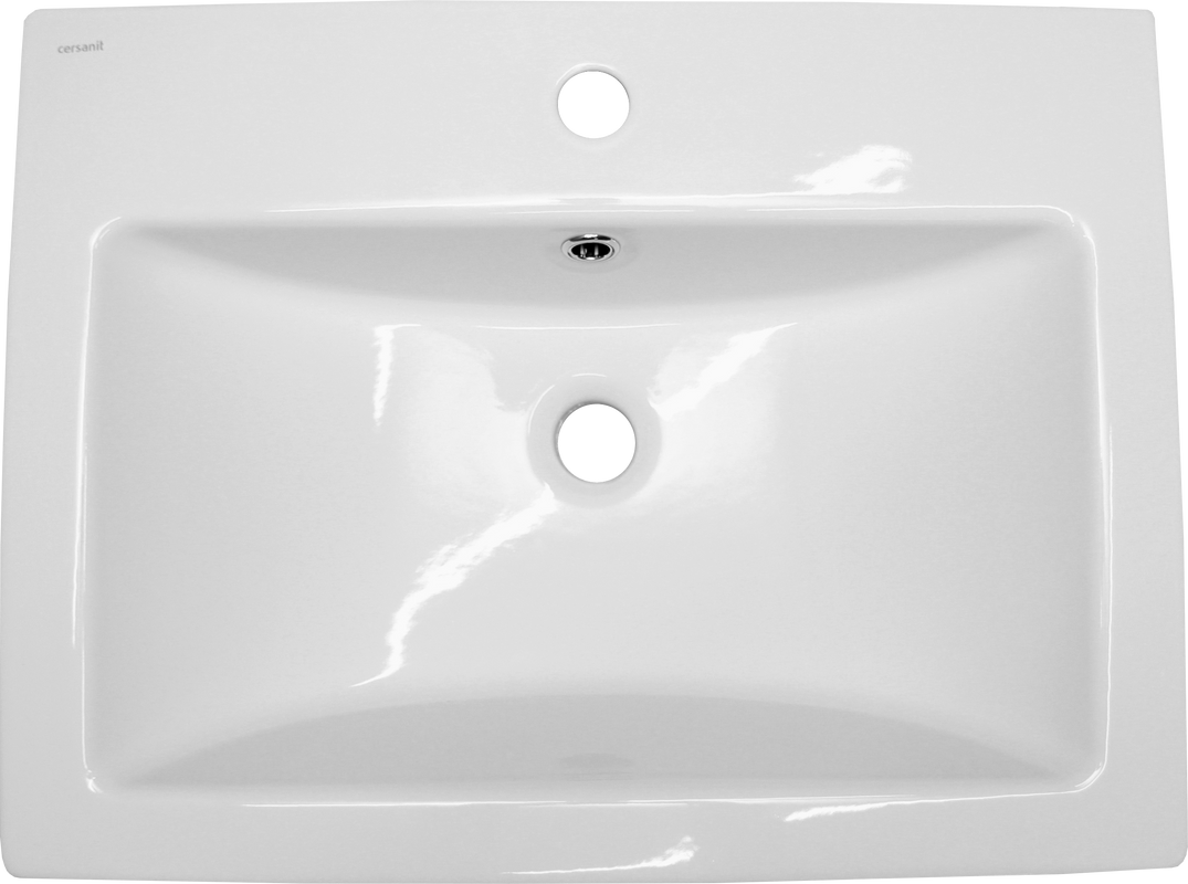 Тумба подвесная Vigo Geometry 60 с раковиной Como 60, белый