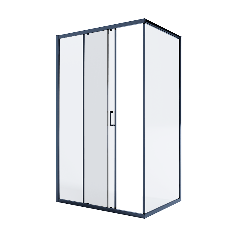 Душевой уголок Alex Baitler AB14120B1 120х90 прямоугольный, без поддона, тонированное стекло, черный профиль