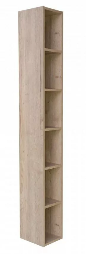 Пенал Bellezza Рона 20 подвесной, с открытыми полками, натуральный дуб