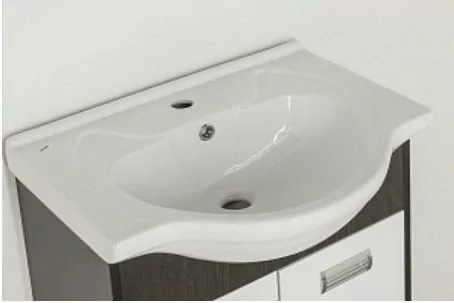 Тумба с раковиной Style Line Эко Стиль W №9 60 напольная, белая, венге