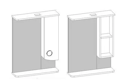 Зеркало-шкаф Corozo Ультра Флора 55/С R свет, белый