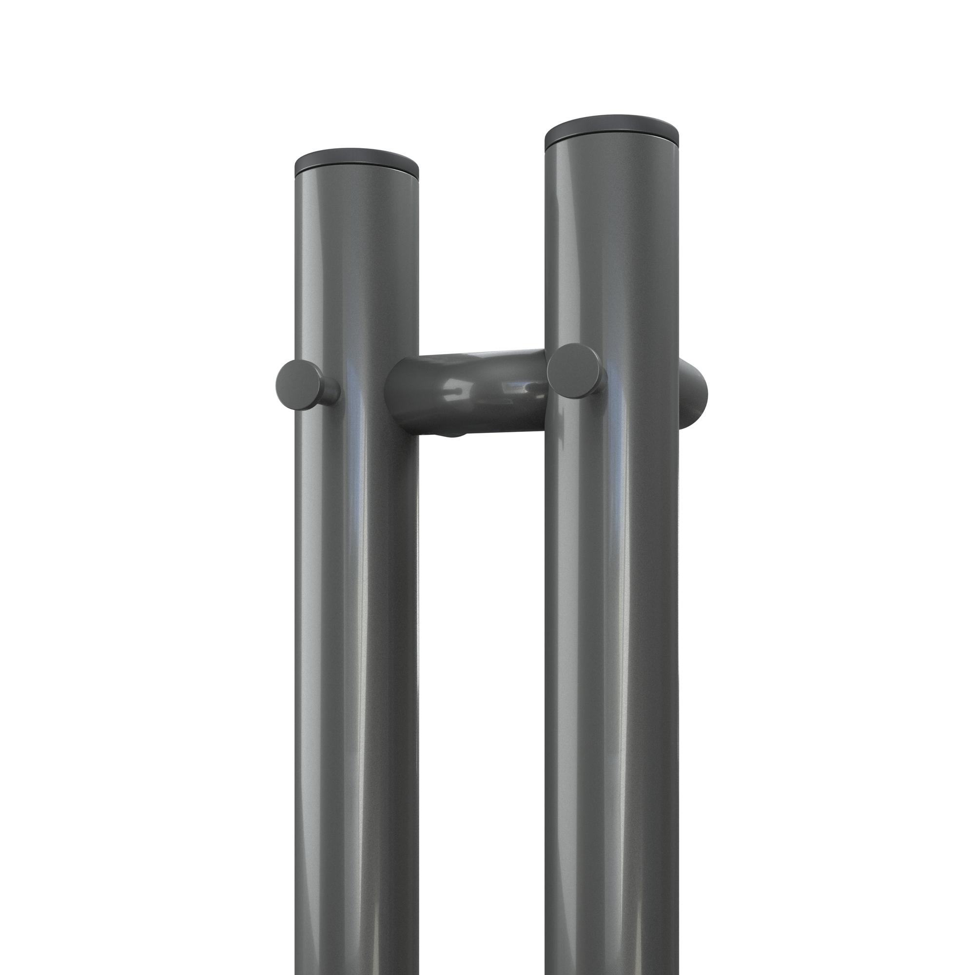 Полотенцесушитель электрический APEXTERMO Luna LN10121GF 1200x80 с крючками, графит металлик