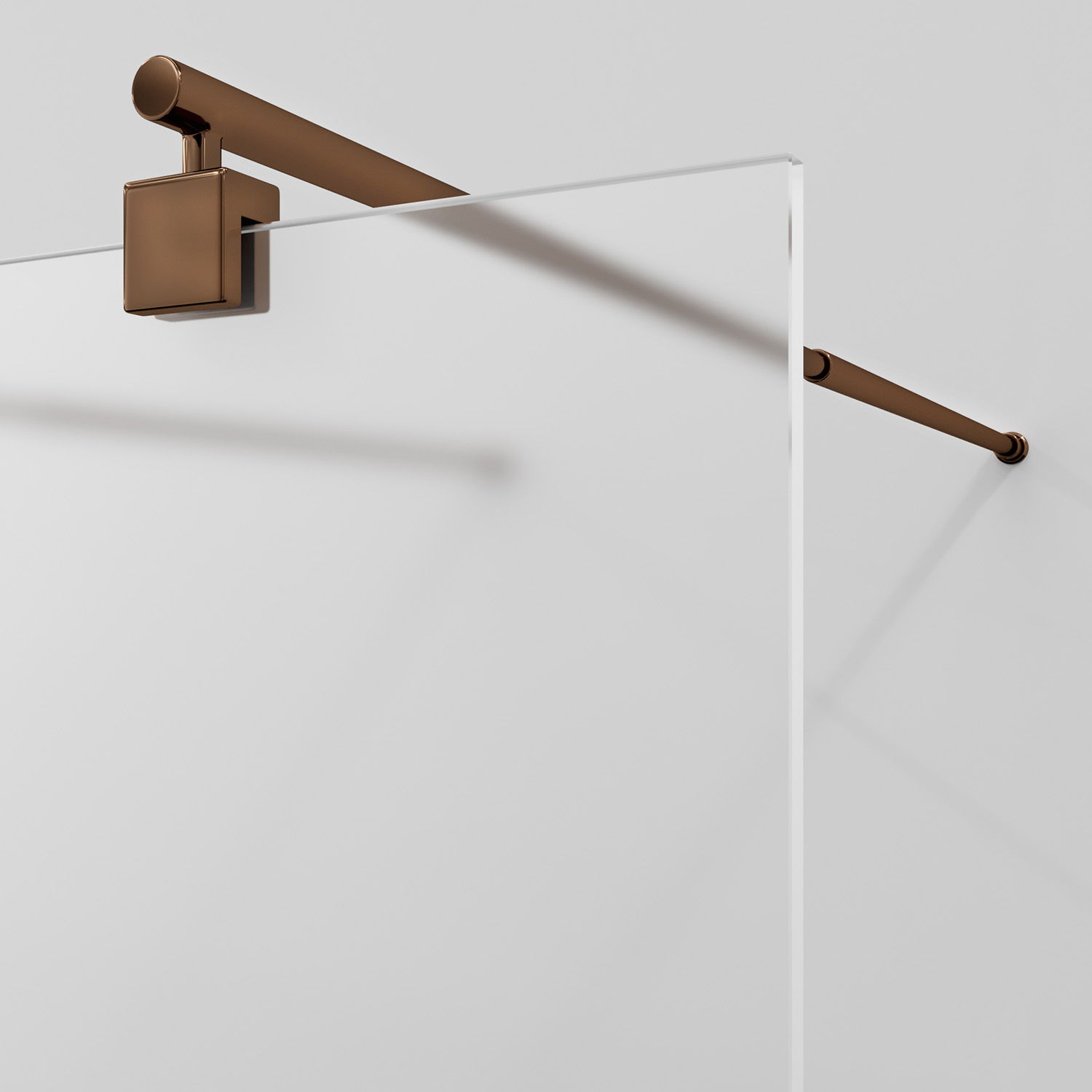 Душевая перегородка WasserKRAFT Vechte 60W39RG-MG розовое золото