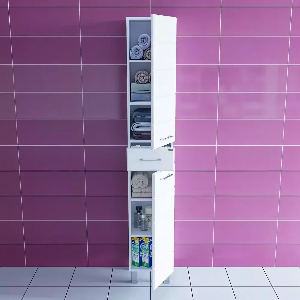 Пенал Санта Омега 30 L/R напольный, белый