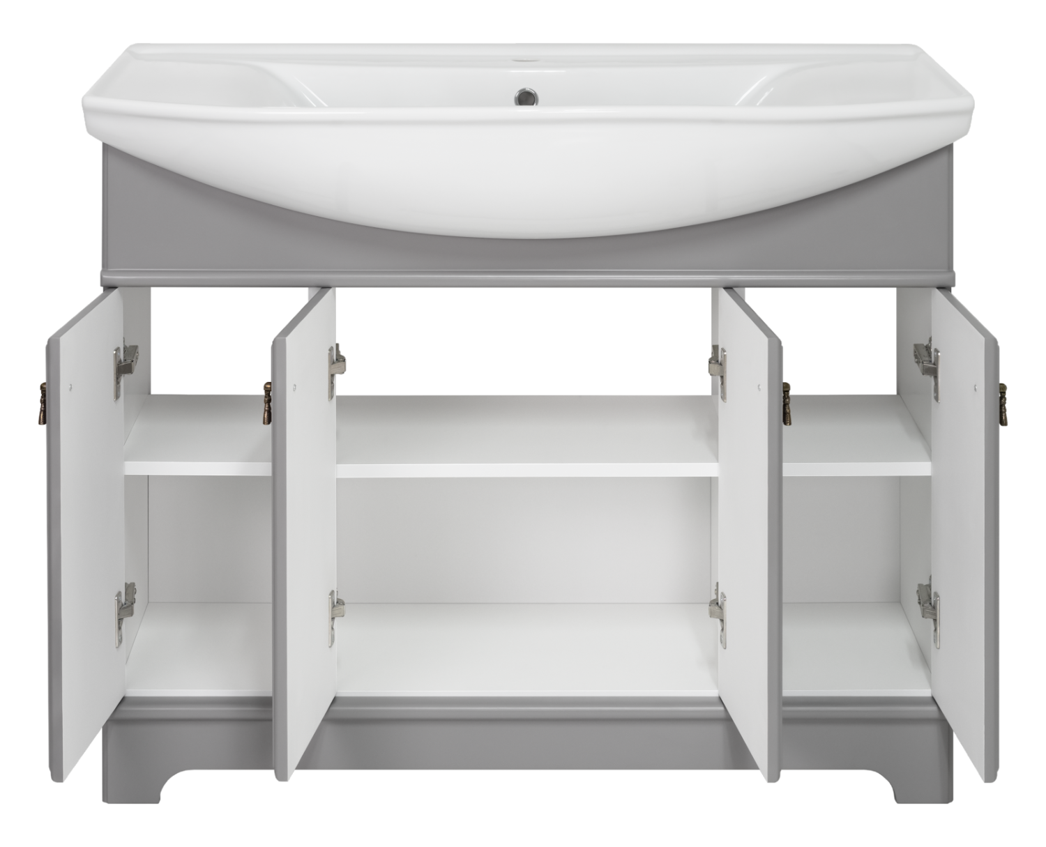 Тумба с раковиной Misty Лувр 105 серый