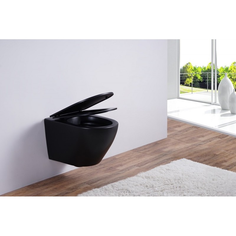 Унитаз подвесной Esbano AZALEA (Matt Black) 480x365x360