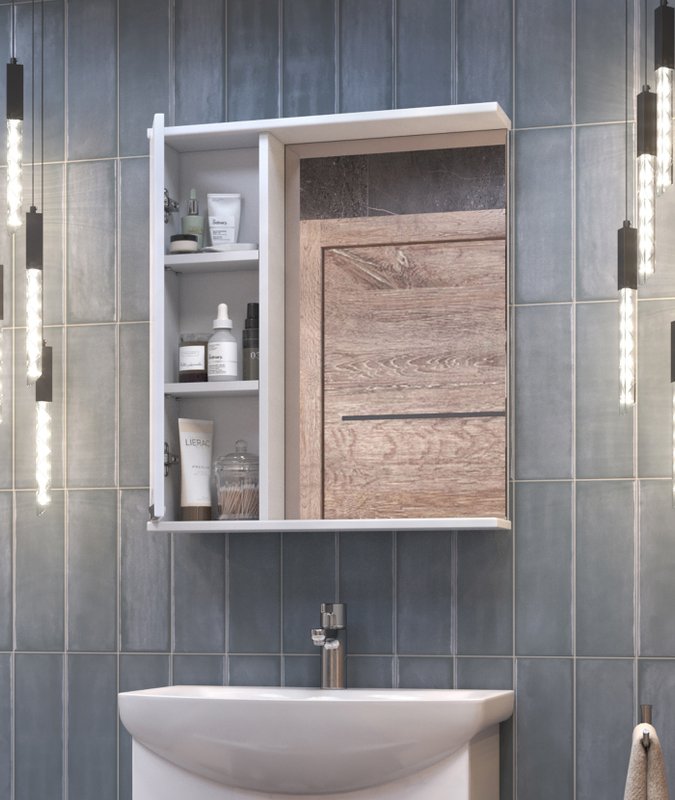 Зеркало со шкафчиком Vigo Callao 60 L, белый