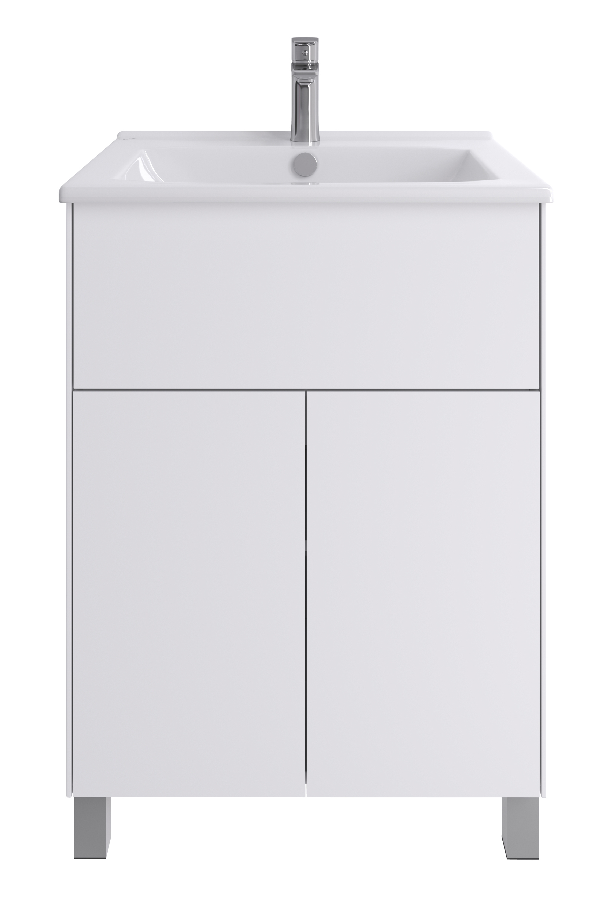 Тумба напольная Aquaton Форест Про 60 с раковиной Элина 60, белый