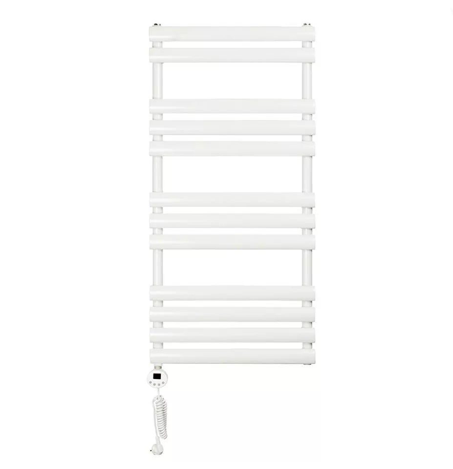 Полотенцесушитель электрический Domoterm Альфа П12 500х1130 EL левый, белый матовый