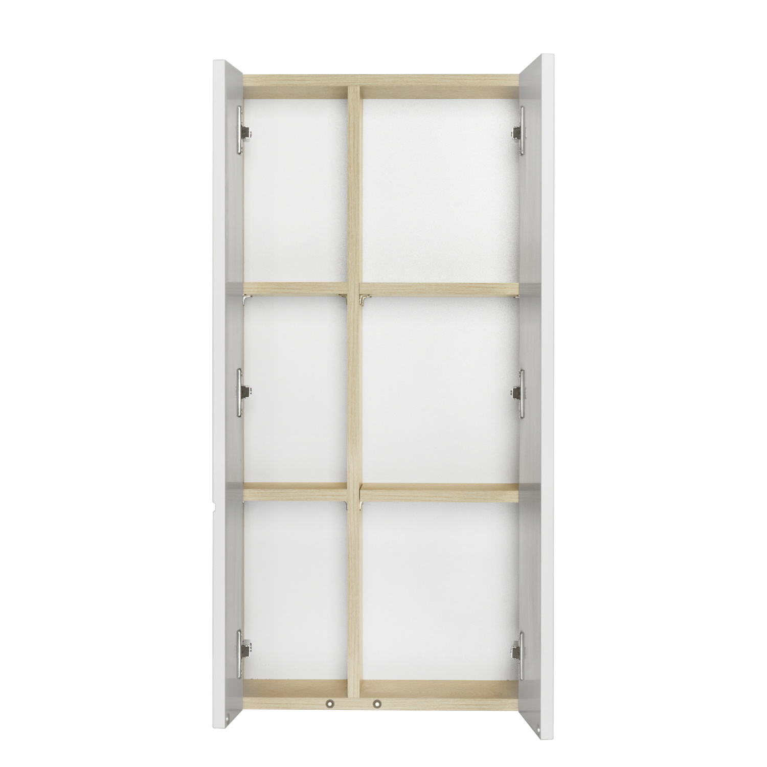 Шкаф навесной Aquaton Мишель 43 две двери, дуб эндгрейн, белый